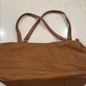 Coach Tan Leather Shoulder Bag
